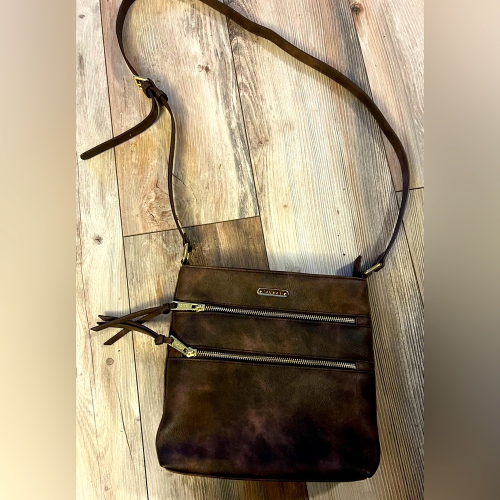 Brown leather purse
